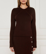 Хлопковый свитер maglia Pinko - коричневый(104020 A15S)