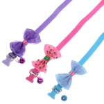 Ошейник с колокольчиком 1*19-32см «Zoo City-Бабочка» микс цветов (минивложение 12шт)