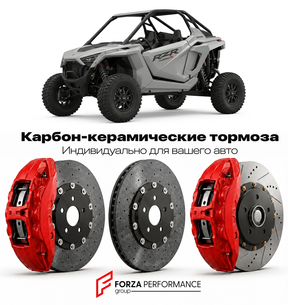 Карбон-керамическая тормозная система для Polaris RZR Turbo R 2022-2026 Поларис