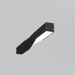 Радиусный профиль 35x35 Скрученный левый черный Led Strip alm-3535r-b-tl-90°-0.4m