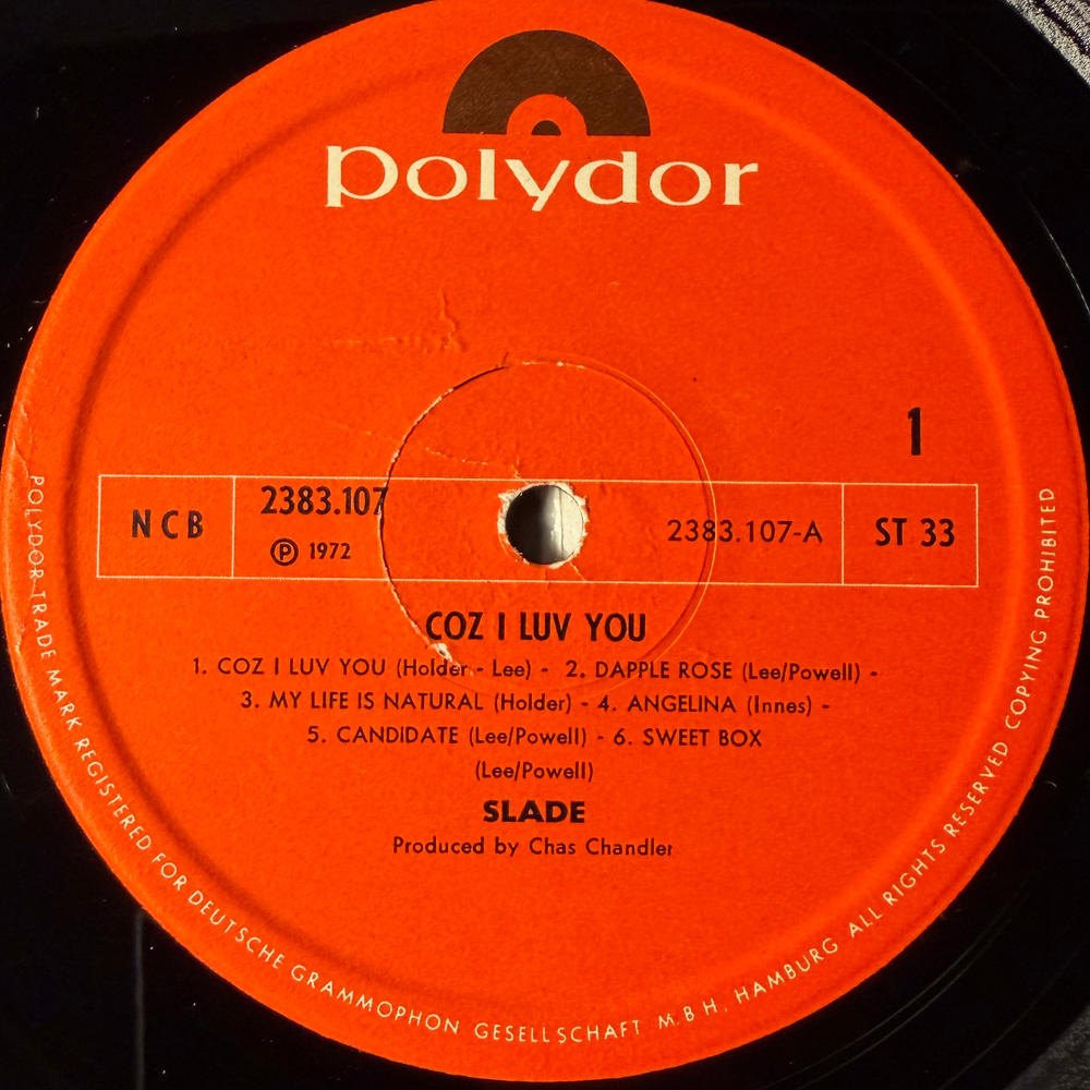 Slade ‎– Coz I Luv You (Скандинавия 1972г.)