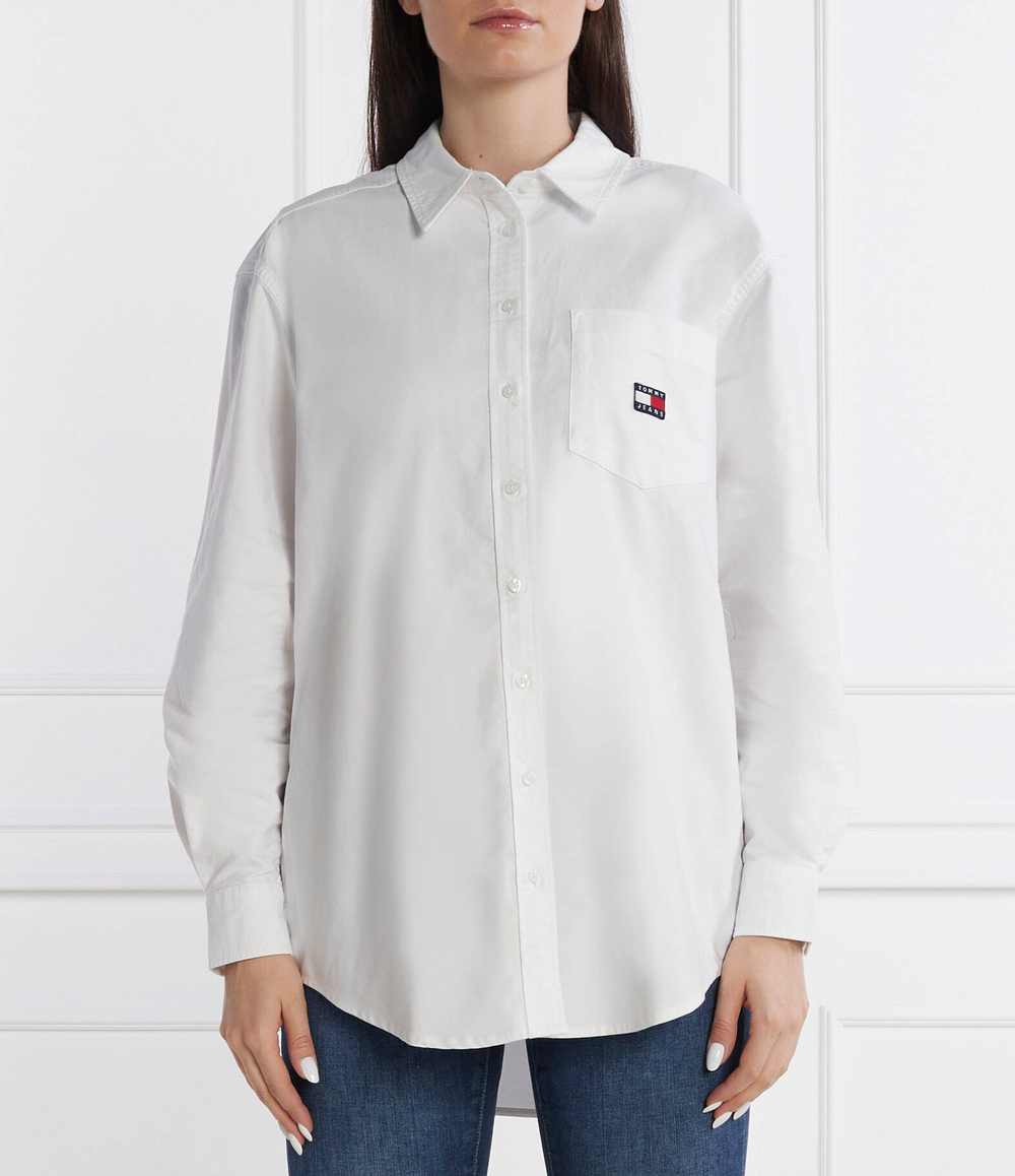 Рубашка TJW BADGE BOYFRIEND SHIRT Tommy Jeans - белый(DW0DW17351)