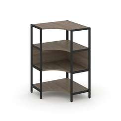 Shelf System Односекционный угловой стеллаж трехярусный SN.STMU-311 Вяз Благородный/Металл Черный 81