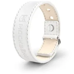 Кожаный браслет Москвёнок STYLE белый (проход + питание)