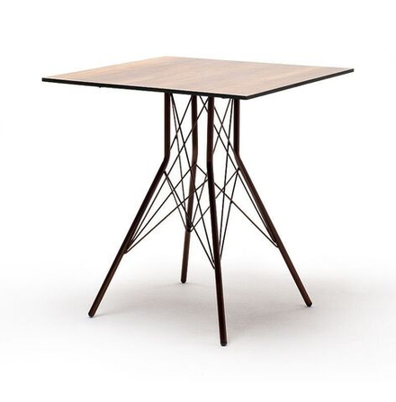 "Конте" интерьерный стол из HPL 70x70см, цвет "дуб"