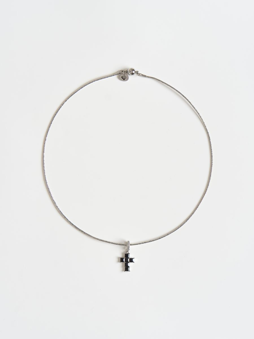 Чокер "Black Cross" Silver