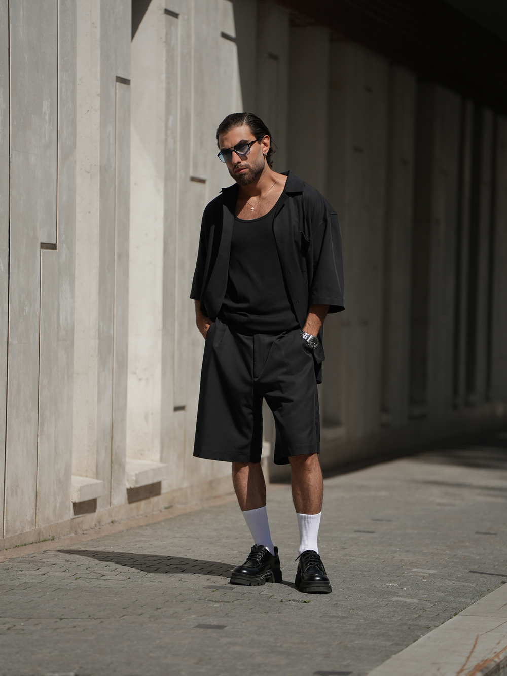 Шорты широкие | black