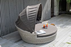 Стильяно, шезлонг графит, искусственный ротанг
