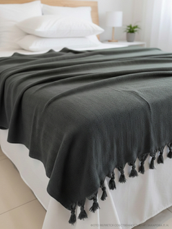 Плед-покрывало из хлопка Berlino, цвет Антрацит