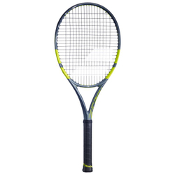 Теннисная ракетка Babolat Pure Aero+ Gen-9 - metallic dark forest/yellow + струны