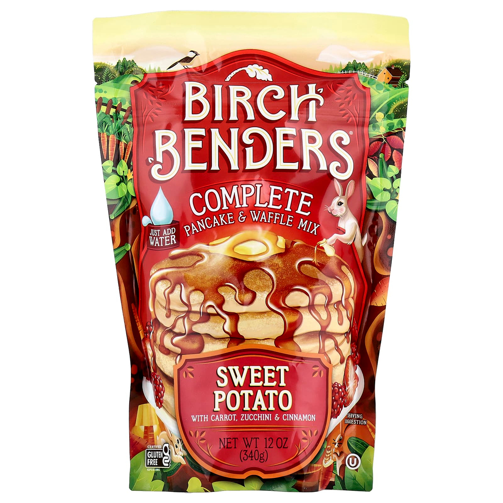 Birch Benders, смесь для приготовления блинов и вафель, батат, 340 г (12 унций)