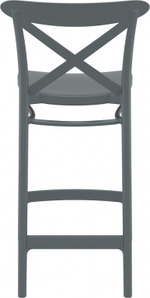 Стул пластиковый полубарный Siesta Contract Cross Bar 65, темно-серый