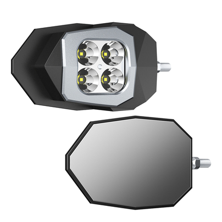 Зеркало заднего вида Aurora 2" дальнего белого света ALO-W-4.5-P4T3