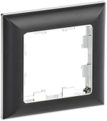 Рамка 1-м BRITE РУ-1-Бр хром/черн. IEK BR-M12-12-2-K23