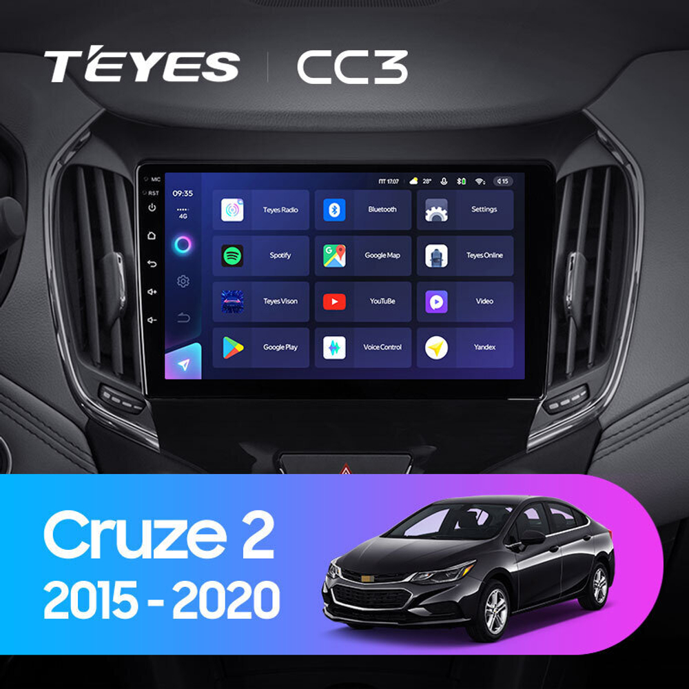 Teyes CC3 9" для Chevrolet Cruze 2015-2020