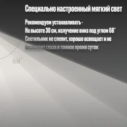 Встраиваемый светодиодный светильник для лестницы с датчиком движения (подсветка) для ступенек, серый