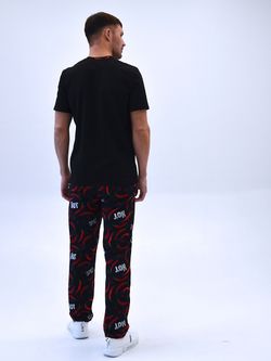 c-576 Домашний комплект мужской / брюки и футболка