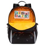 Рюкзак Grizzly, 29*38*17см, 2 отделения, 2 кармана, уплотненная спинка, черный-оранжевый