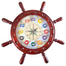 Часы настенные "Штурвал" 50 см x 50 см, деревянные