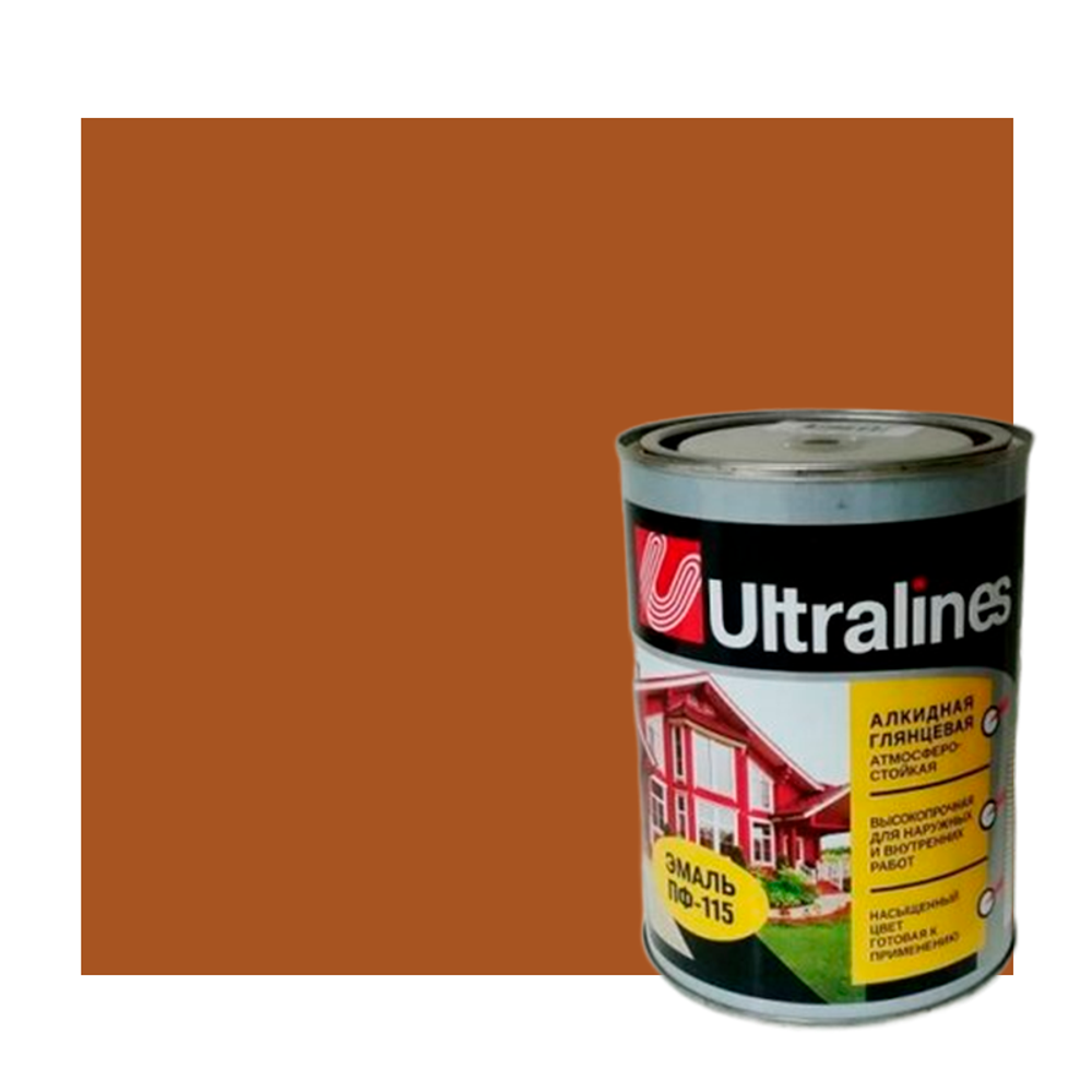 Эмаль ПФ-266 "ULTRA LINES" ЖЕЛТО-КОРИЧНЕВАЯ  0,8кг