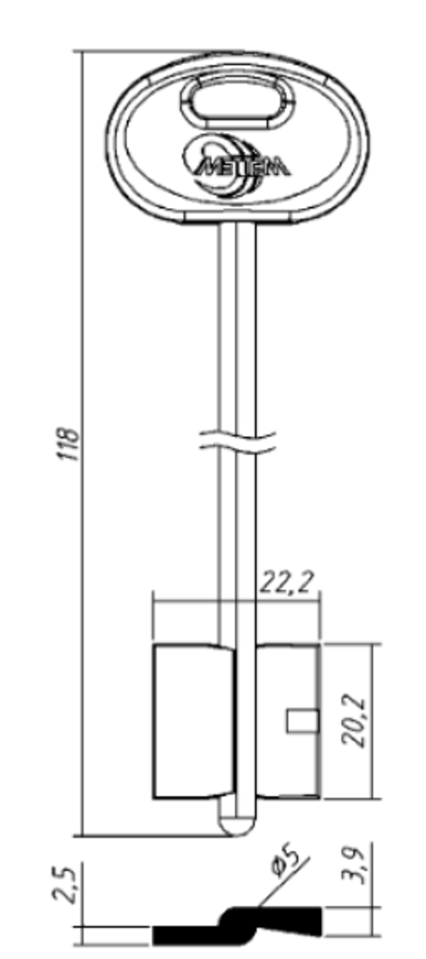 Заготовка дверняк МЕТТЭМ 27 в пластике