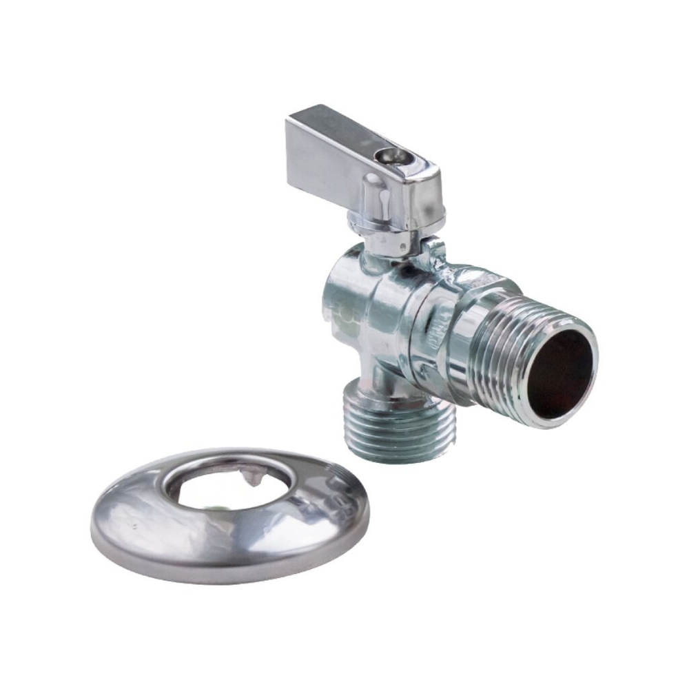 Кран шаровой угловой для подкл. с/т приборов 1/2"х3/4" VALFEX