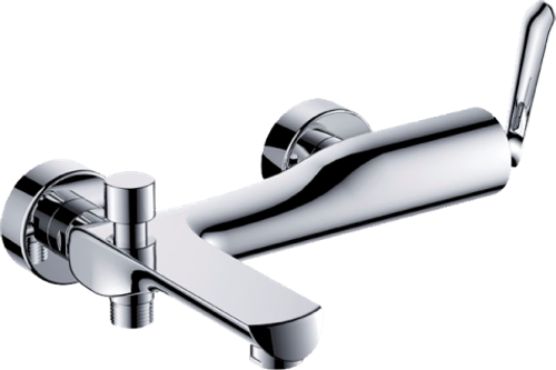 Смеситель для ванны GZ20031 однорычажный латунный хром короткий излив