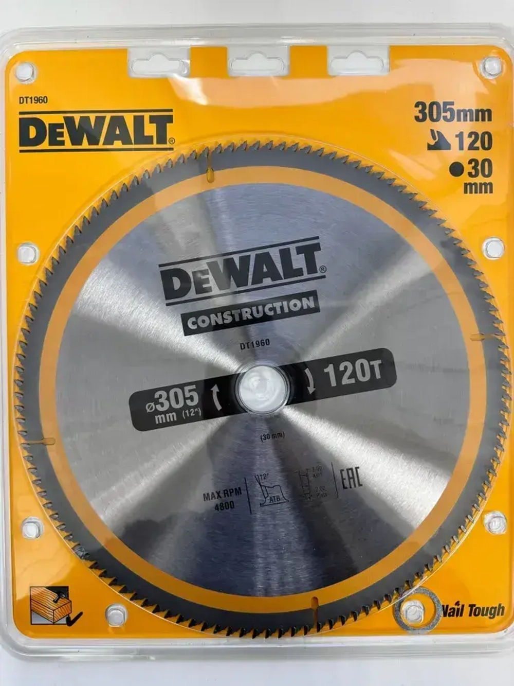 Пильный диск по дереву DEWALT 305 x 30 120 зубьев