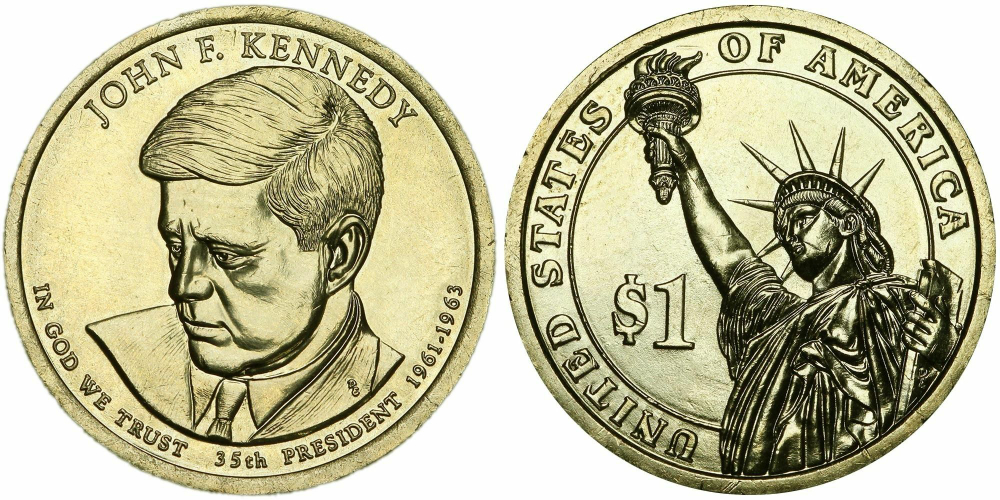 США 1 доллар 2015 Президент 35 - Джон Кеннеди (1961–1963)