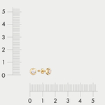 Серьги-пусеты из желтого золота 585 пробы с фианитами (арт. 019562-4102)
