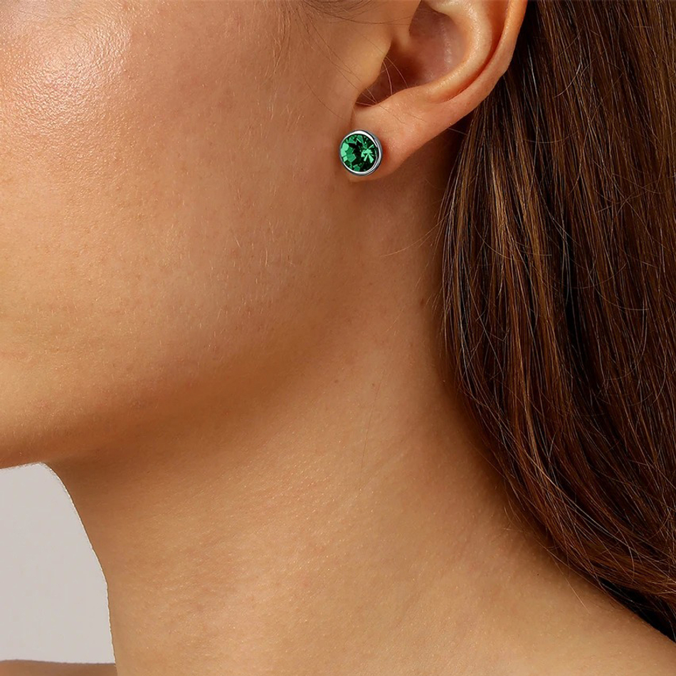 Серьги Dyrberg Kern DIA SS EMERALD GREEN 430134