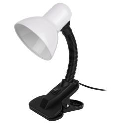 Настольный светильник ЭРА N-102-E27-40W-W на прищепке белый