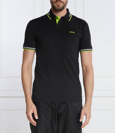 Поло Paul Curved BOSS GREEN - черный(50469245)