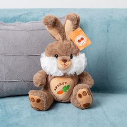 Мягкая игрушка Зайка с морковкой KiDWoW для девочек и мальчиковпушистый плюшевый заяц для новорожденных