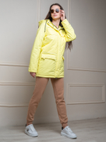 Женская парка на флисе "Соло" желтый