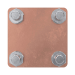 Соединитель пруток - полоса, 57х57 мм, медь