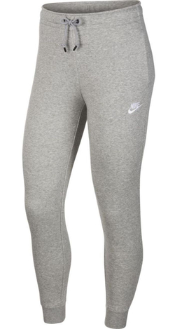 Женские теннисные брюки Nike NSW Essential Pant Regular Fleece W - dk grey heather/white