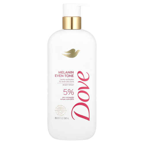 Dove, гель для душа с меланином, выравнивающий тон, 547 мл (18,5 жидк. унции)