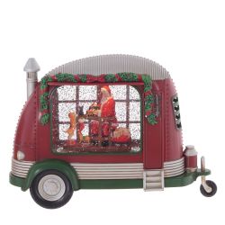 GAEM Изделие декоративное "Дед Мороз в фургоне" (подсвет, вьюга, муз, AA х3 н/п +USB) L28,5 W10,5 H19,5 с