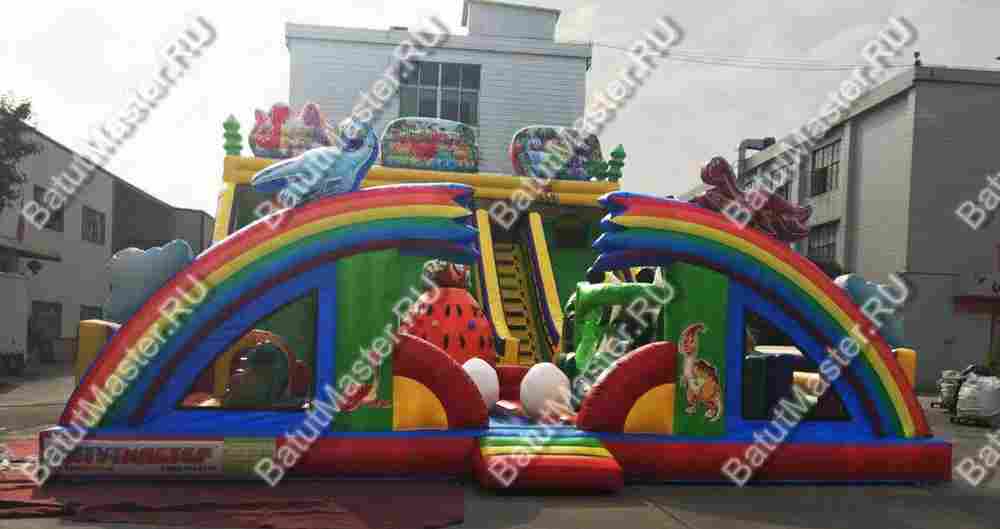 Коммерческий надувной батут "Дракончики"14*10*7,5 м