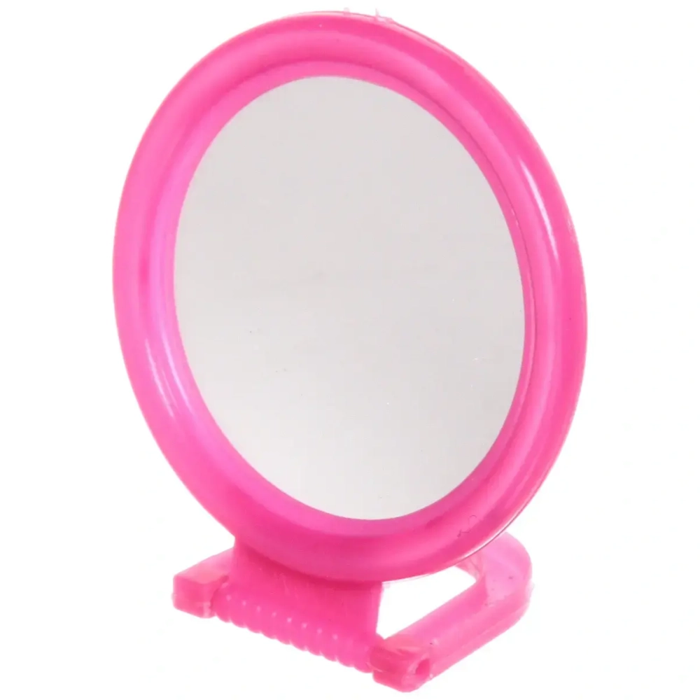 Зеркало косметическое « Классика», круглое с подставочкой, цвет в ассортименте, d-6.5см (Стикер на минивложение 40шт)