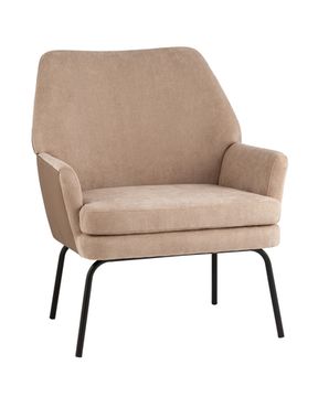 Кресло Харви светло-коричневый с коричневой экокожей