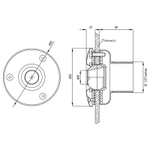 Форсунка стеновая Ø 95 (пленка) G1½"(наружн.) нерж. ст. AISI-304