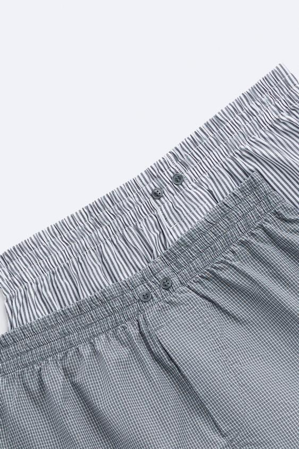 ZARA НАБОР ИЗ ДВУХ ТРУСОВ-БОКСЕРОВ ИЗ ПОПЛИНА С КОНТРАСТНЫМ УЗОРОМ, РАЗНОЦВЕТНЫЙ