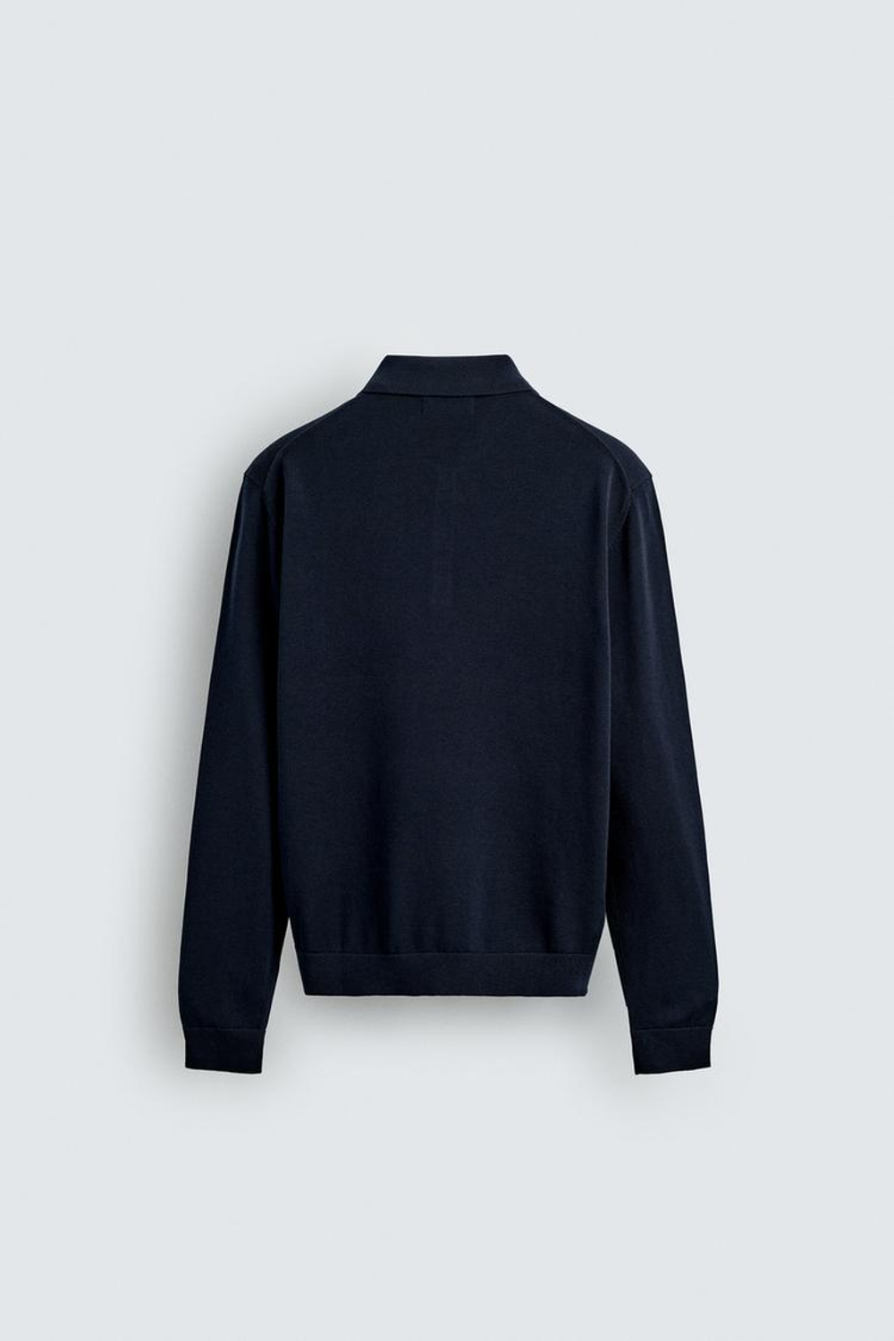 ZARA ТРИКОТАЖНОЕ ПОЛО RELAXED FIT, МОРСКОЙ СИНИЙ