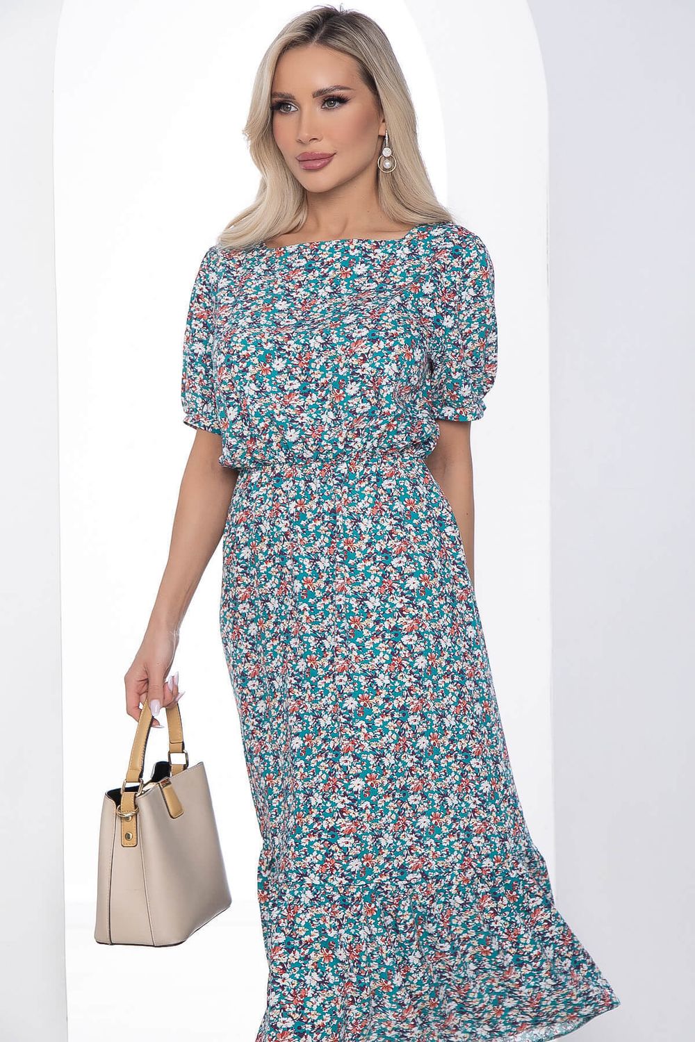 Платье Эпоха моды изумрудное П10143 LT Collection (Акция)