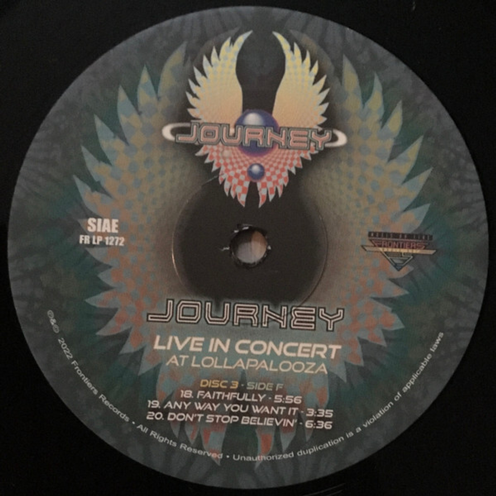 Journey / Live In Concert At Lollapalooza (3LP)