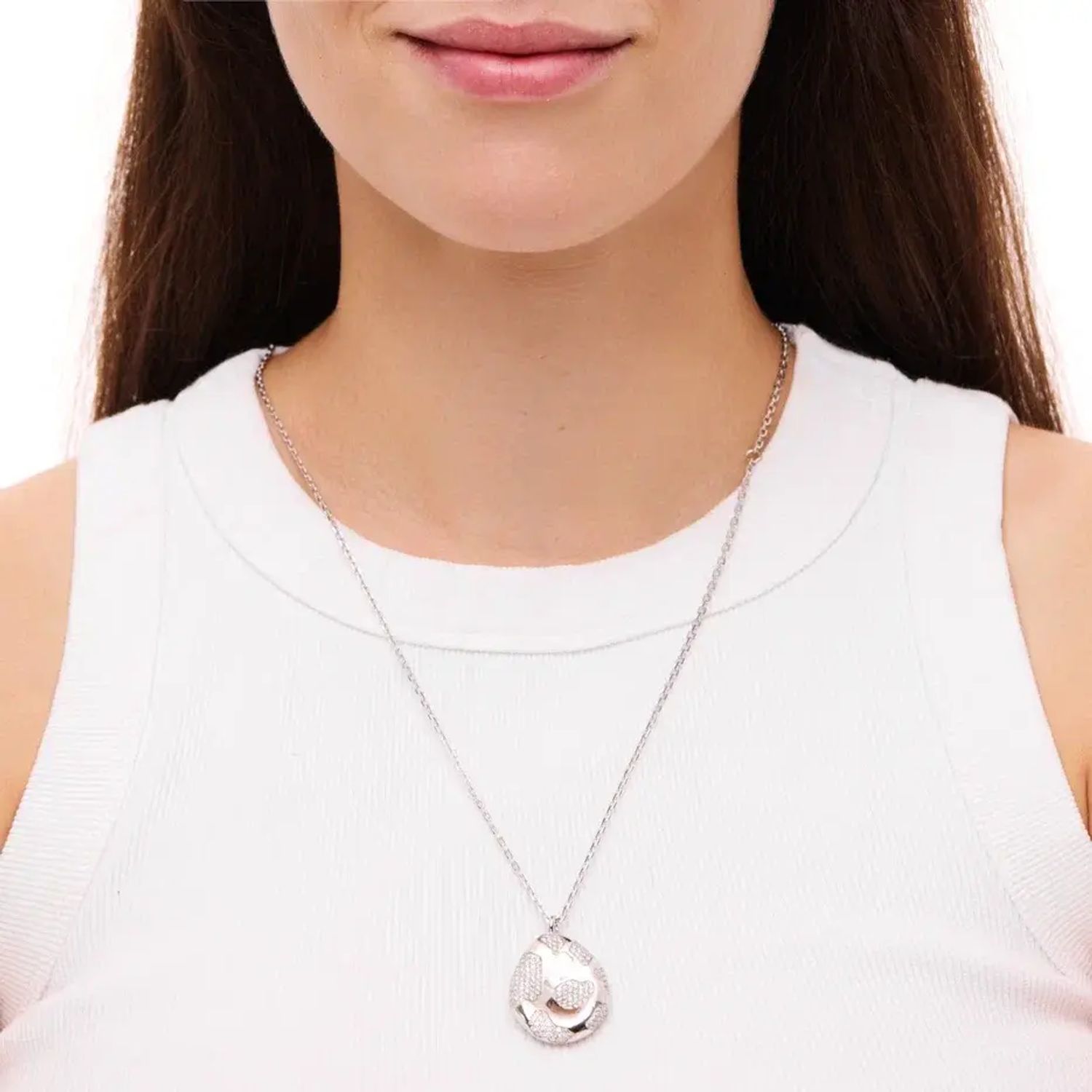 Колье Big Mushroom Cap Necklace - Silver