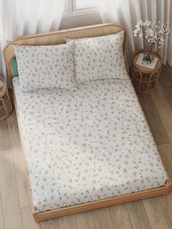 Простынь на резинке перкаль Сказка "Весна" 180x200 см