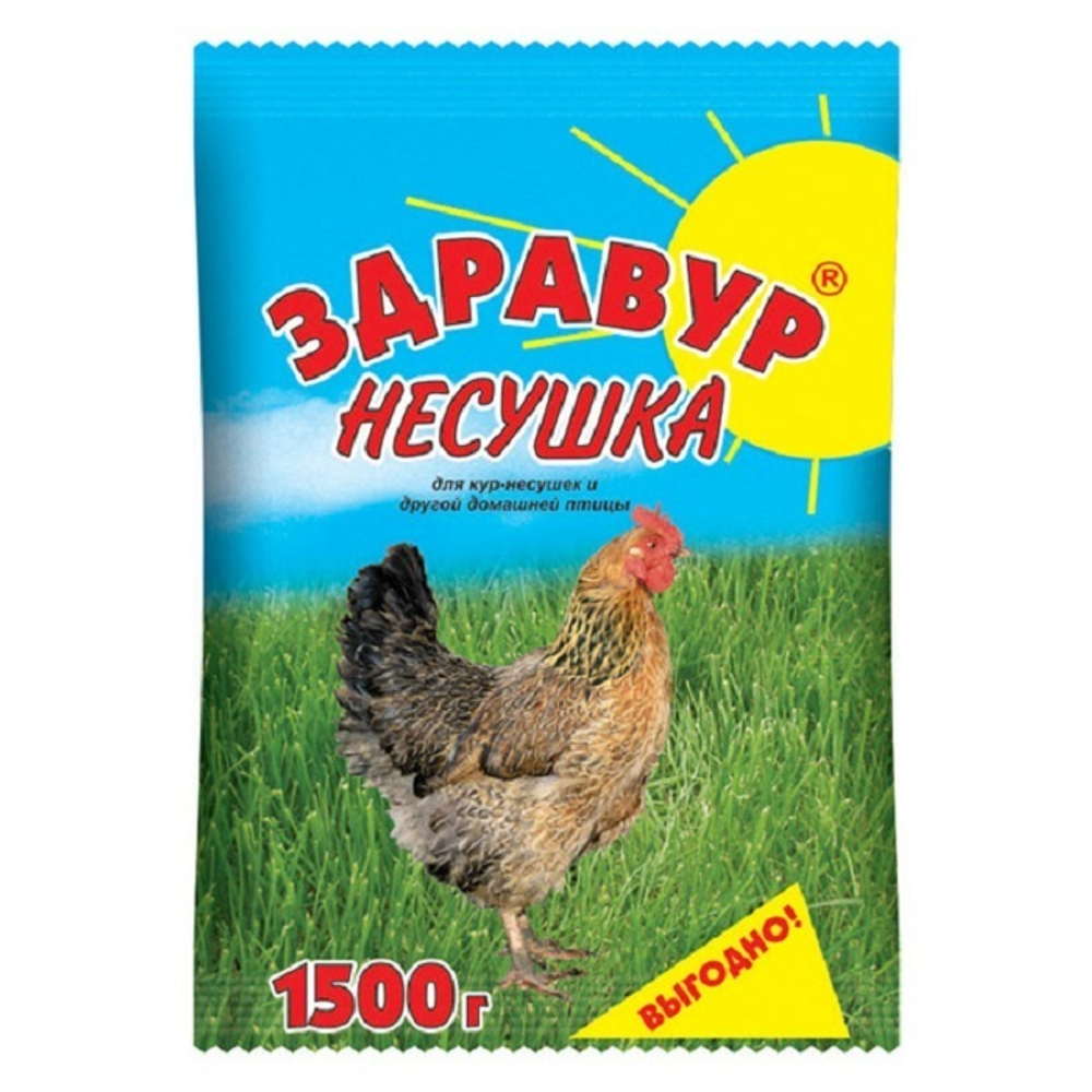 Кормовая добавка Ваше Хозяйство Здравур Несушка для кур-несушек и другой домашней птицы 1500 гр.